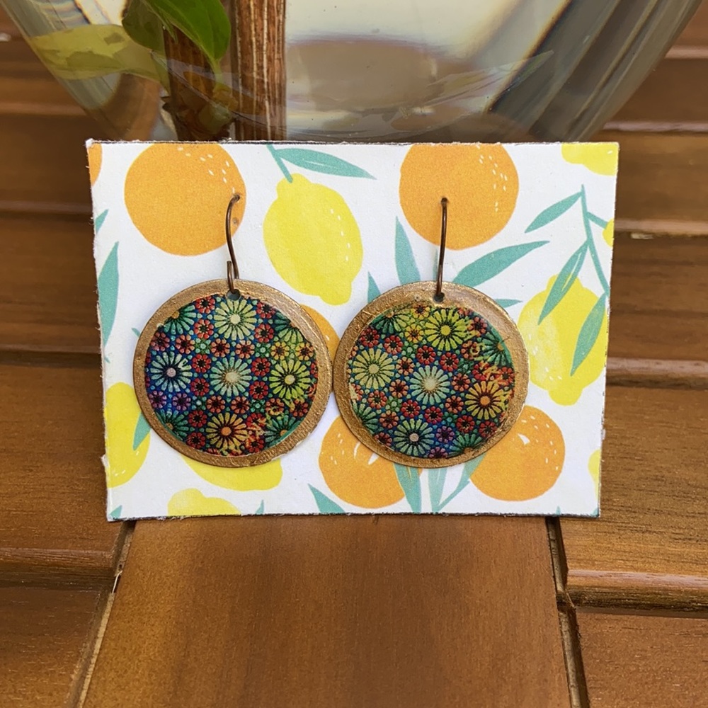 Floral Print Earrings